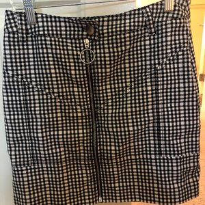 Mod Gingham Mini Skirt